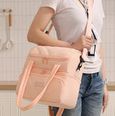 Fashion Double Layer Insulated Lunch Bag