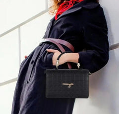 Black Quilted Style Fancy Sling Bag for Women